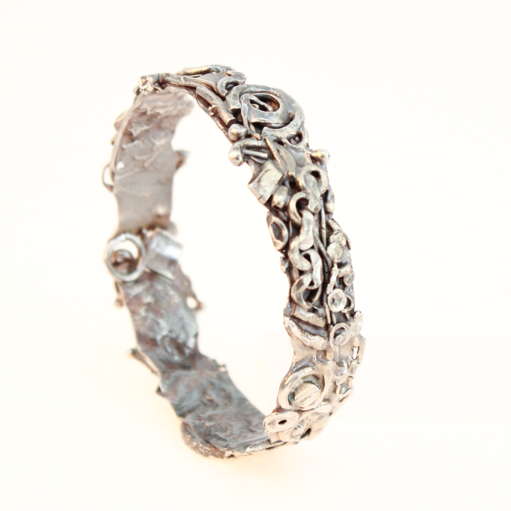 Oxidised Silver Bangle