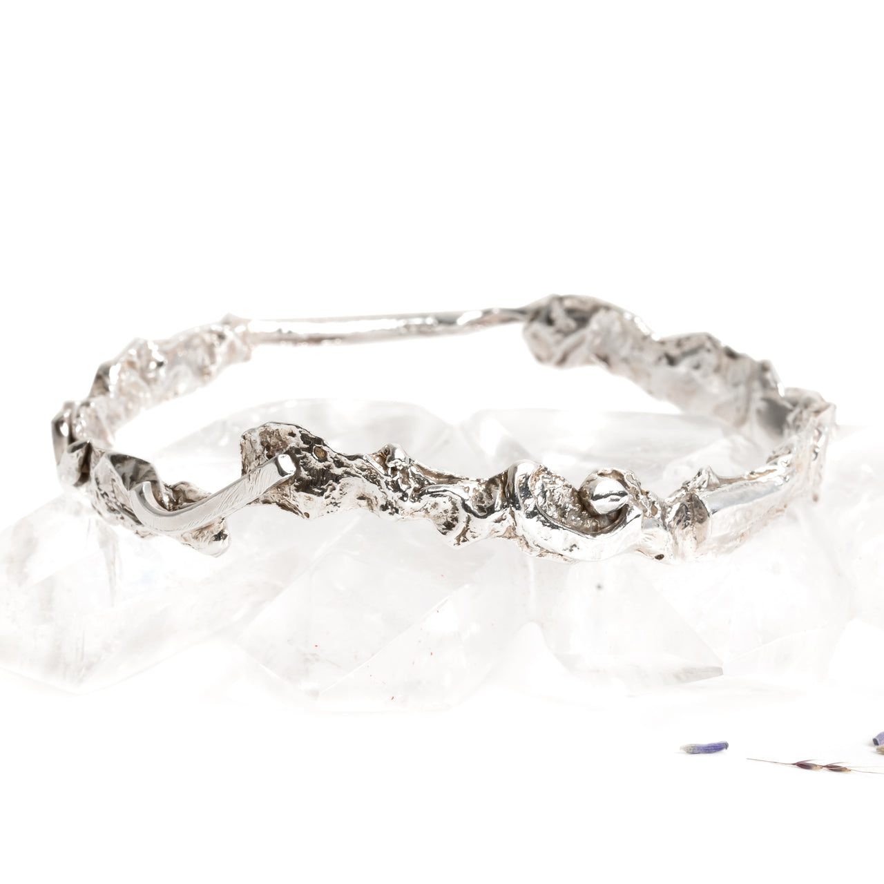 Wave Silver Bangle