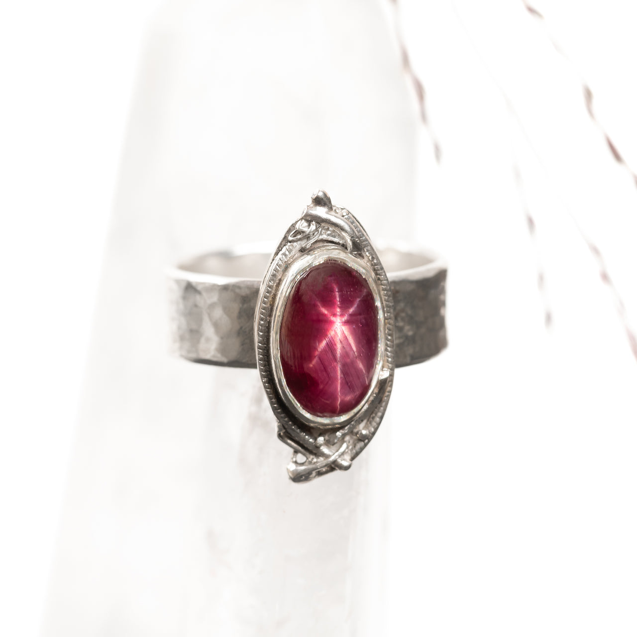 Star Ruby and Recycled Silver Ring