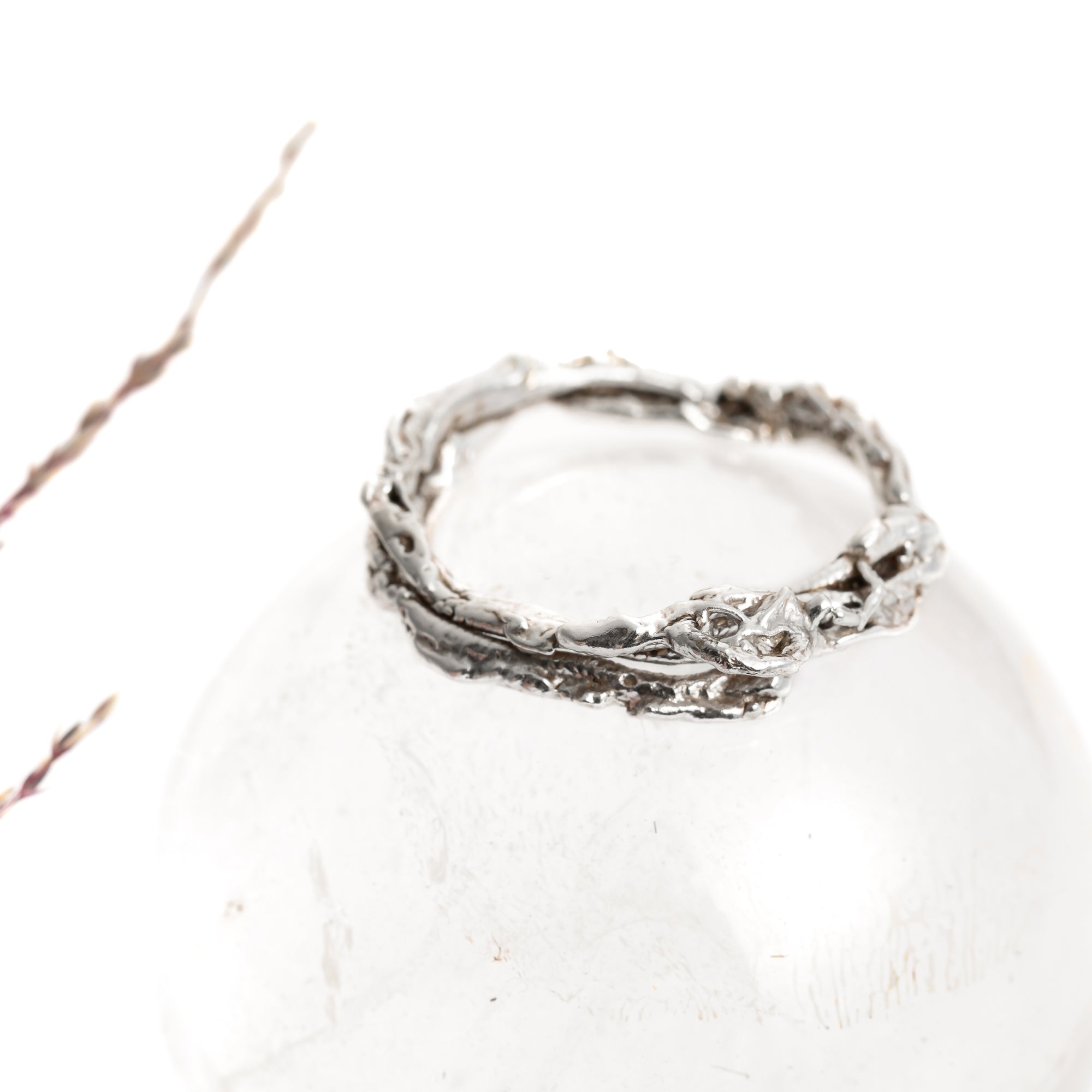 Recycled silver ring